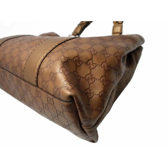 Gucci Tote Bag White Pattern Bamboo Guccissima Leather Bron White - Picture 5 of 7